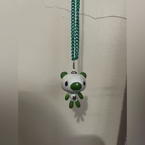 Authentic vintage green gloomy bear charm necklace